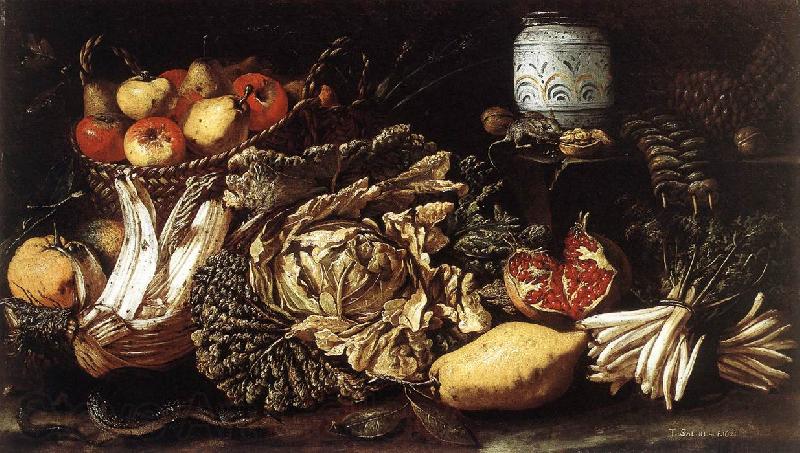 SALINI, Tommaso Still-life with Fruit, Vegetables and Animals f Germany oil painting art
